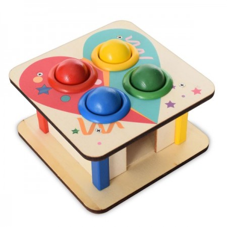 Деревянная игрушка Стукачка MD 1682 15-7,5см., молоточек, шарики 4шт, 6 видов, 1ящик-1вид, в кор-ке Деревянная игрушка Стукачка MD 1682 15-7,5см., молоточек, шарики 4шт, 6 видов, 1ящик-1вид, в кор-ке