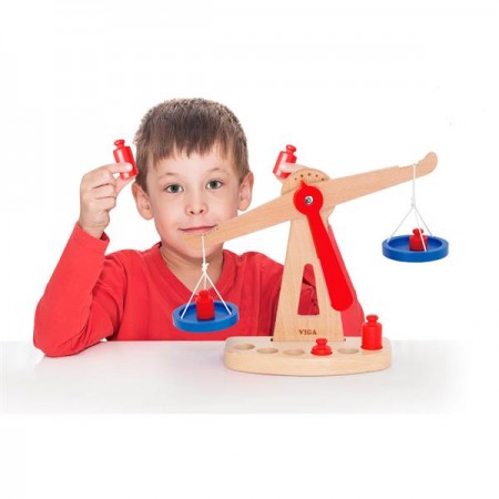 Деревянные обучающие весы Viga Toys с гирями Деревянные обучающие весы Viga Toys с гирями