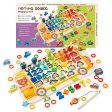 Логічна дошка дерев'яна WToys 38512 для дітей Логічна дошка дерев'яна WToys 38512 для дітей