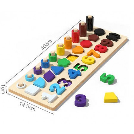 Деревянная логическая доска BabyToys С74625 с вкладышами