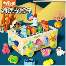 Деревянная каталка BabyToys C 76951 сортер с магнитной рыбалкой Деревянная каталка BabyToys C 76951 сортер с магнитной рыбалкой