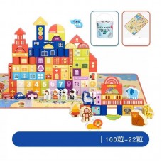 Деревянный конструктор-пазл BabyToys 122 элемента с мешком Деревянный конструктор-пазл BabyToys 122 элемента с мешком