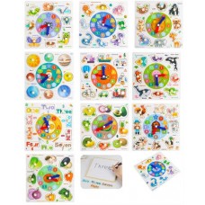 Деревяна дошка-вкладиш BabyToys з годинником і маркером для малювання Деревяна дошка-вкладиш BabyToys з годинником і маркером для малювання
