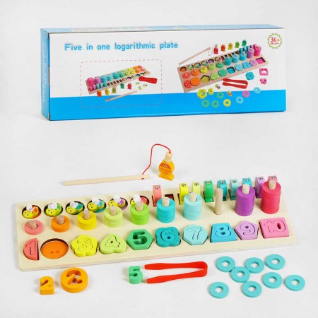 Деревянный сортер BabyToys 136977 геометрический магнитный