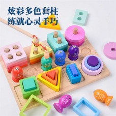 Деревянная игрушка сортер BabyToys с геометрическими фигурами Деревянная игрушка сортер BabyToys с геометрическими фигурами