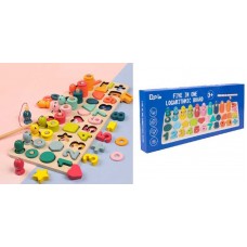 Деревянный сортер BabyToys с магнитной рыбалкой и цифрами