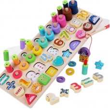 Деревянный сортер BabyToys с магнитной рыбалкой и цифрами Деревянный сортер BabyToys с магнитной рыбалкой и цифрами