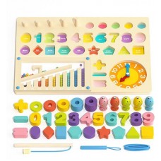 Развивающая деревянная доска BabyToys с геометрией и магнитной рыбалкой Развивающая деревянная доска BabyToys с геометрией и магнитной рыбалкой