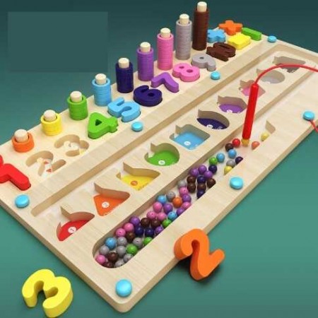 Деревянная логическая доска BabyToys C 74259 с магнитным стилусом