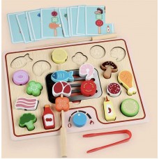 Логическая игра BabyToys C 74297 деревянная с щипцами и карточками