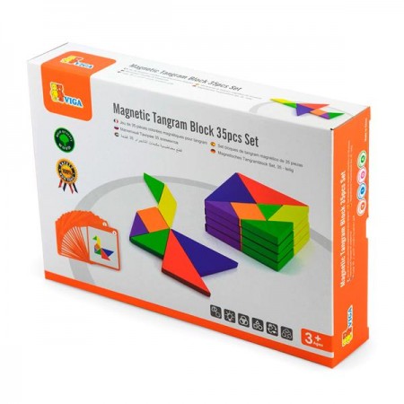 Магнітний танграм для дошок Viga Toys 35 ел. 50643FSC