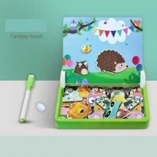 Деревянные магнитные пазлы животные BabyToys 74451 Деревянные магнитные пазлы животные BabyToys 74451