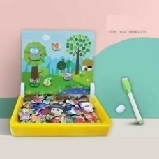 Деревянные магнитные пазлы BabyToys с маркером для детей Деревянные магнитные пазлы BabyToys с маркером для детей