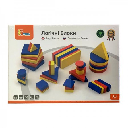 Набір для навчання Viga Toys Логічні блоки Дьенеша 56164U Набір для навчання Viga Toys Логічні блоки Дьенеша 56164U