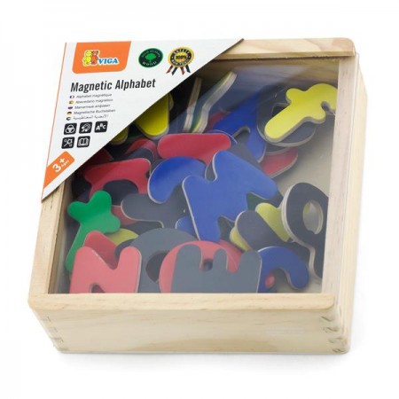 Набір магнітних букв Viga Toys Англійські великі та малі 52 шт. Набір магнітних букв Viga Toys Англійські великі та малі 52 шт.
