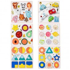 Деревянные пазлы BabyToys C 65089, 6 видов, от 2 лет Деревянные пазлы BabyToys C 65089, 6 видов, от 2 лет