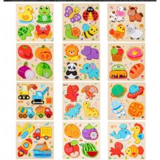 Дерев'яні рамки-вкладиші BabyToys 4 головоломки від 2 років Дерев'яні рамки-вкладиші BabyToys 4 головоломки від 2 років