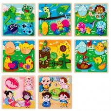 Деревянные вкладыши BabyToys C 77095, микс видов