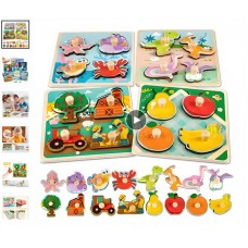 Деревянные вкладыши BabyToys C 73254 разные цвета 4 шт Деревянные вкладыши BabyToys C 73254 разные цвета 4 шт