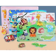 Деревянные вкладыши BabyToys C 77072 с ручкой, от 2 лет
