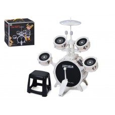Детская барабанная установка Jazz Drum с 5 барабанами, тарелкой и стульчиком 586-408 Детская барабанная установка Jazz Drum с 5 барабанами, тарелкой и стульчиком 586-408