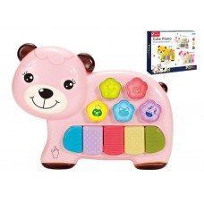 Пианино игрушечное Bear Puzzle 18 см, светящееся и музыкальное, обучающее, микс видов (цена за 1шт) FY917254