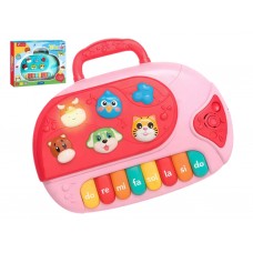 Пианино детское Funny Animal Piano, 24 см, светится и воспроизводит звуки, 4 режима, 2 вида FY917257