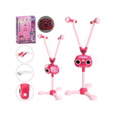 Микрофон детский на стойке, USB, световые эффекты, 2 вида HY832-833-E