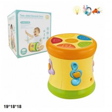 Детский барабан BabyToys 3501C музыкальный со светом батарейки Детский барабан BabyToys 3501C музыкальный со светом батарейки