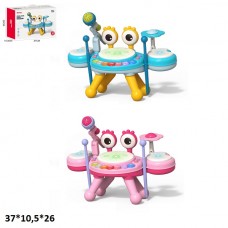 Детская барабанная установка BabyToys с органом и микрофоном Детская барабанная установка BabyToys с органом и микрофоном