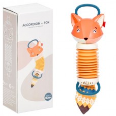 Гармошка MT033537 27см, лиса, звук, на бат-ке, в кор-ке