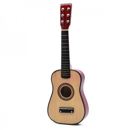 Деревянная гитара BabyToys M 1369, 58см, 6 струн, 5 цветов Деревянная гитара BabyToys M 1369, 58см, 6 струн, 5 цветов