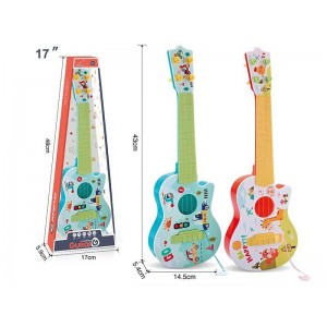 Детская игрушечная гитара 819-61 2 види, 4 струни, медіатор, в коробці