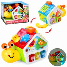 Игра 35969 улитка+домик, 24см, ездит, пианино, телефон, музыка, звук(англ), звуки животных, свет, сортер (4 фигуры), зеркало, подвижные детали, 2 режима, на бат-ке, в кор-ке Игра 35969 улитка+домик, 24см, ездит, пианино, телефон, музыка, звук(англ), звуки животных, свет, сортер (4 фигуры), зеркало, подвижные детали, 2 режима, на бат-ке, в кор-ке