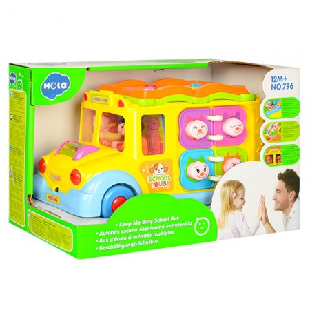 Дитячий автобус BabyToys 796 зі звуком і світлом Дитячий автобус BabyToys 796 зі звуком і світлом