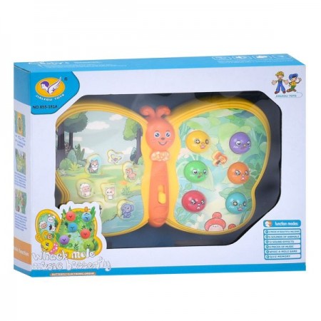 Игра 855-181A 18см, бабочка, свет, звук, 2 цвета, на бат-ке, в кор-ке