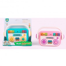 Детская игрушка магнитофон 855-213D с музыкой и светом