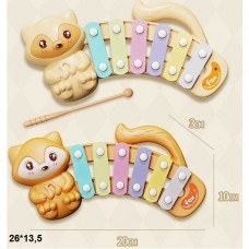 Ксилофон детский BabyToys 186-1 лисичка разноцветный Ксилофон детский BabyToys 186-1 лисичка разноцветный