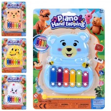 Дитячий ксилофон BabyToys 6 тонів з тваринами на листях