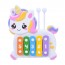 Детский ксилофон BabyToys 596K-3 единорог 5 тонов с палочками
