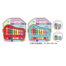 Детский ксилофон BabyToys 682-8 с клавишами разноцветный Детский ксилофон BabyToys 682-8 с клавишами разноцветный