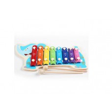 Детский ксилофон BabyToys разноцветный пластиковый