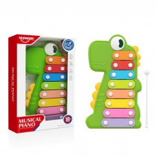 Дитячий ксилофон BabyToys HE8012 динозавр 8 тонів