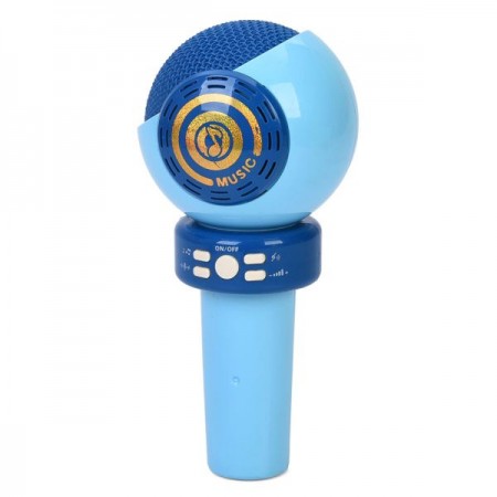 Детский микрофон BabyToys 8027-1B со светом и музыкой, 20см Детский микрофон BabyToys 8027-1B со светом и музыкой, 20см