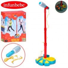 Микрофон детский BabyToys LML121 со стойкой, музыка и свет