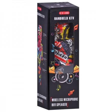 Микрофон LY100 22см аккум,USBвх, USBшнур, Bluetooth,TFслот,микс видов,в кор-ке Микрофон LY100 22см аккум,USBвх, USBшнур, Bluetooth,TFслот,микс видов,в кор-ке