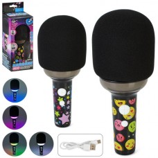 Мікрофон MIC630B 21см, аккумулятор, світло, змінює голос, Bluetooth, AUXвх., USBзарядне, мікс видів, в коробці, 10,5-29-9см Мікрофон MIC630B 21см, аккумулятор, світло, змінює голос, Bluetooth, AUXвх., USBзарядне, мікс видів, в коробці, 10,5-29-9см