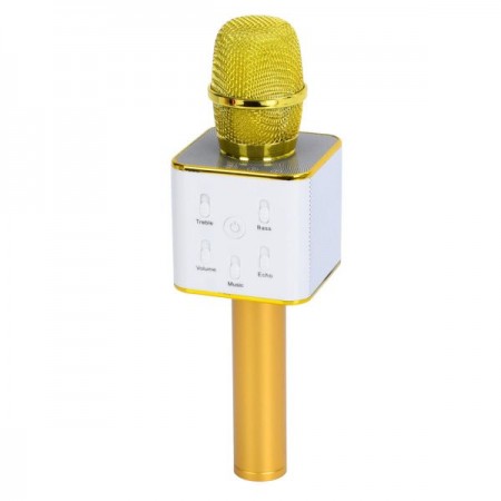 Микрофон Q7 25см, аккум, USBвход, Bluetooth, USBзарядное, микс цветов, в коробке, 9-26-8см Микрофон Q7 25см, аккум, USBвход, Bluetooth, USBзарядное, микс цветов, в коробке, 9-26-8см