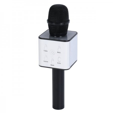 Микрофон Q7 25см, аккум, USBвход, Bluetooth, USBзарядное, микс цветов, в коробке, 9-26-8см Микрофон Q7 25см, аккум, USBвход, Bluetooth, USBзарядное, микс цветов, в коробке, 9-26-8см