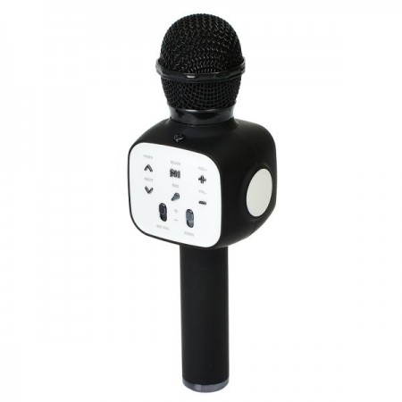 Микрофон Q8pro 24см, акум, светло, TFслот, AUX, USBзарядное, микс цветов, в коробке, 9-15-8см Микрофон Q8pro 24см, акум, светло, TFслот, AUX, USBзарядное, микс цветов, в коробке, 9-15-8см